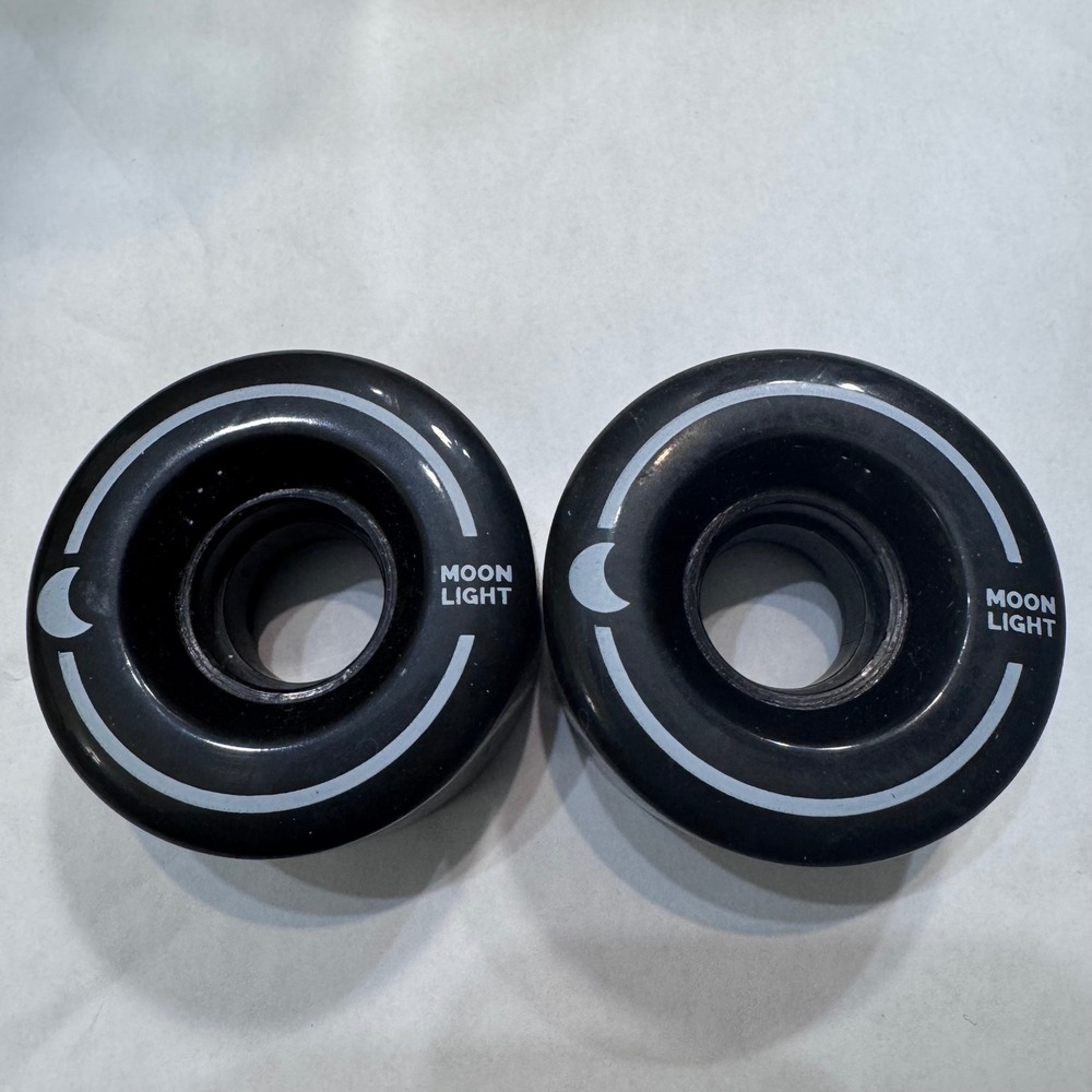 Moonlight Roller Skate Wheels Black Crescent Moon 2-Set Replacement Part Skating
